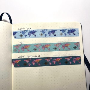 Simply Gilded Foiled World Map Travel 12&quot;-48&quot; Washi Tape Sample