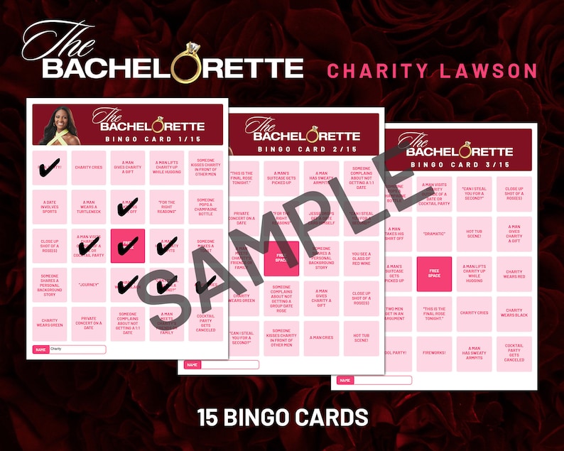 The Bachelorette Bracket | Season 20 | Charity Lawson | Print-ready ...