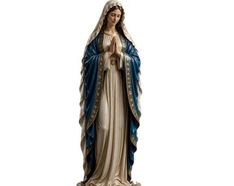 Virgen del Carmen 3D Printable Statue | High Detail Sculpture (STL, OBJ, PNG)