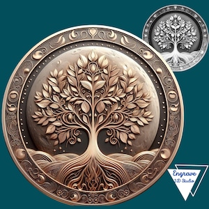 3D Laser Gravurdatei | Tiefenkarte | Höhe Karte | X Werkzeug | PNG | Lichtbrand | CNC Graustufen | Glühschmieden|  Lasergravur | Baum | Pflanzen