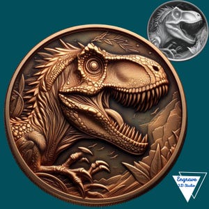 Dinosaur Depth Map: Laser Engrave 3D Illusion (Digital File)