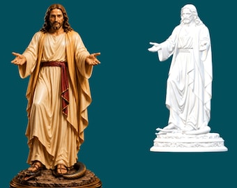 Jesus Christ Sculpture STL, OBJ, png files, CNC routers, 3D printing