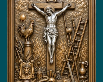 Crucifixion Iesus, snake, skull STL | Depth, Height relief | Laser Cut | embossing |engraving | 3D print