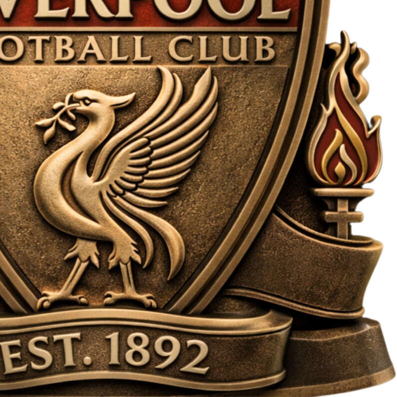 Liverpool Logo Sculpture STL File | Depth Map | CNC | Laser Cut ( Obj ...
