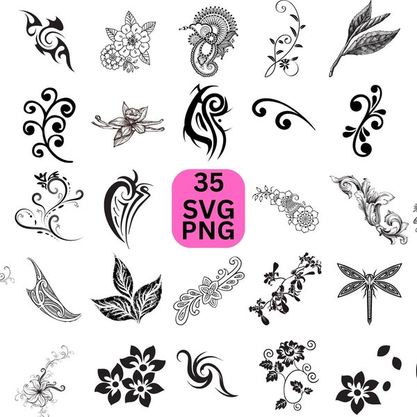 35 Polynesian women art SVG PNG Bundle Pounamu Designs Koru Svg File Nail Art Kiwiana Clipart Māori Symbol Kiwi art Tattooed gift for her