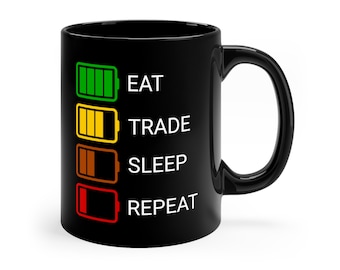 Day Trader Mug, Office Gift Mug, Bullish Mug, Bearish Mug, Investor Coffee Mug, Trader Coffee Gift, Investor Gift, 11oz Black Mug
