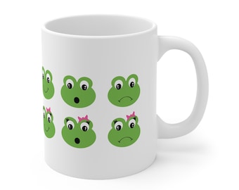 Cute Frog Coffee Mug, Frog Mug, Frog Coffee Mug, Frog Gift, Frog Lover Gift, Ceramic Mug 11oz