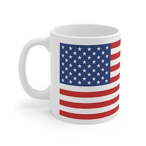 United States Flag Mug, American Flag Coffee Mug,  American Flag Mug, US Flag Mug, USA Mug, Ceramic Mug 11oz