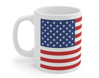 United States Flag Mug, American Flag Coffee Mug,  American Flag Mug, US Flag Mug, USA Mug, Ceramic Mug 11oz
