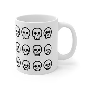 Schedel koffiemok, Halloween mok, Halloween cadeau, Dia de los Muertos mok, schattige schedel mok, keramische mok 11oz
