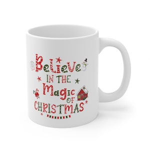 Believe Christmas-mugg, julklapp, kontorsmugg, heminredningsmugg, god jul-mugg, julklapp, keramikmugg 30 cl