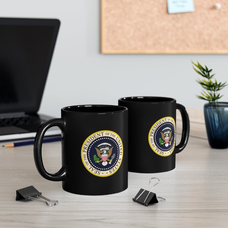 Presidential Seal Mug, USA Presidential Seal Mug, The President Mug, United State Mug, Presidential Coffee Mug, 11oz Black Mug image 5