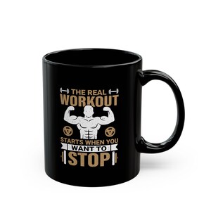 Workhard Mug, Workout Mug, Gym Mug, Trainer Gift, Gift for Dad,  Motivation Mug, Bodybuilder Mug, Weightlifting Mug, 11,15 oz   Black Mug