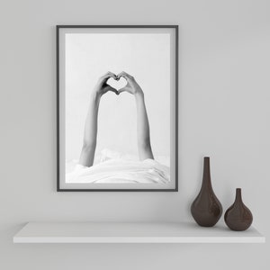 Black and White Cozy Bedroom Print: Self Love Poster, Hypebeast Wall Art, Digital Download