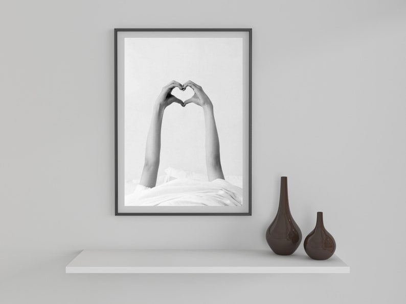 Black and White Cozy Bedroom Print: Self Love Poster, Hypebeast Wall Art, Digital Download