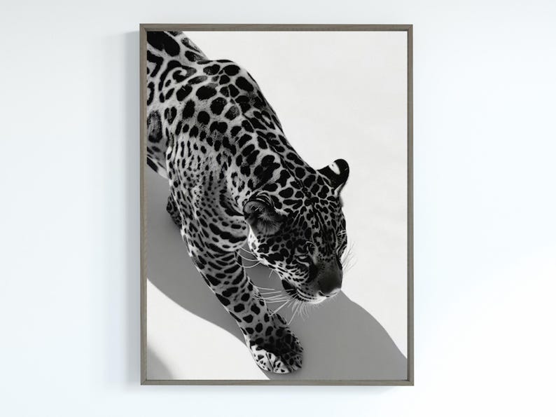 Black and White Leopard Print, Cheetah Poster, Vintage Photography, Hypebeast Wall Art, Digital Download