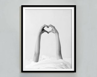 Black and White Cozy Bedroom Print: Self Love Poster, Hypebeast Wall Art, Digital Download