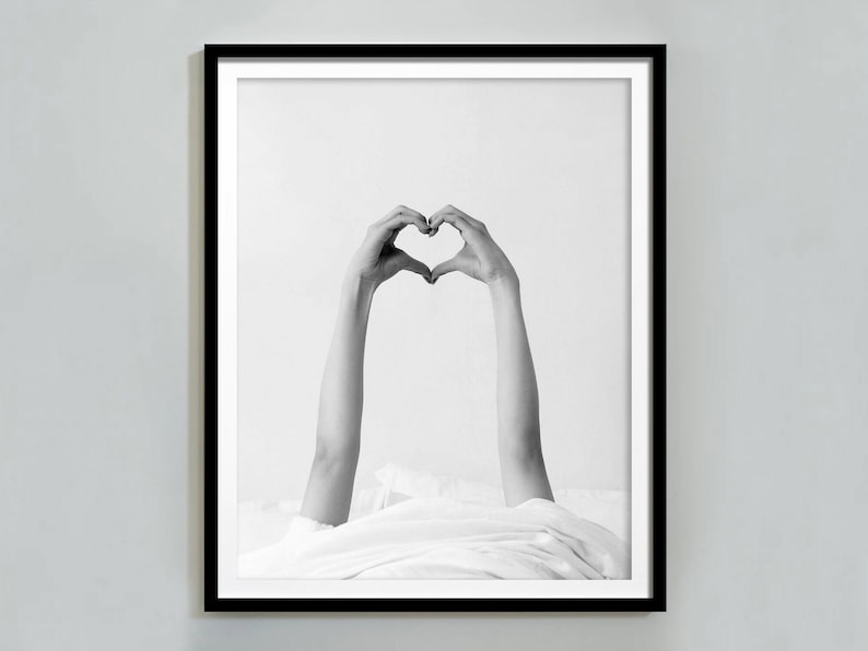 Black and White Cozy Bedroom Print: Self Love Poster, Hypebeast Wall Art, Digital Download