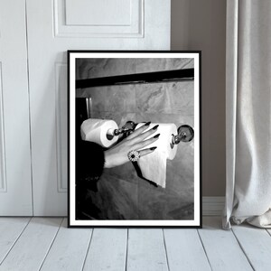 Hypebeast Bathroom Poster, Luxury Fashion Print, Black and White, Bathroom Wall Art, Toilet Print, Girls Bathroom Decor, Digital Download