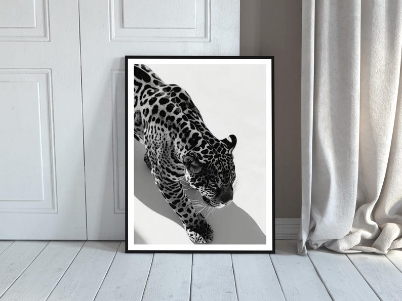 Black and White Leopard Print, Cheetah Poster, Vintage Photography, Hypebeast Wall Art, Digital Download