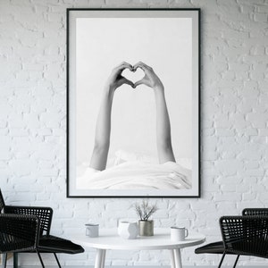 Black and White Cozy Bedroom Print: Self Love Poster, Hypebeast Wall Art, Digital Download