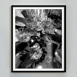 Cheers Print, Black and White, Champagne Poster, Vintage Bar Print, Cocktail Wall Art, Bar Cart Print, Alcohol Wall Decor, Digital Download