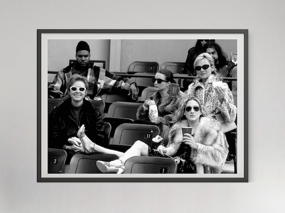 Sex and the City Poster, Black and White TV Show Wall Art, Digital Download