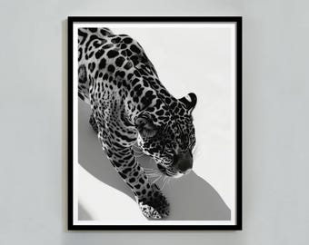 Black and White Leopard Print, Cheetah Poster, Vintage Photography, Hypebeast Wall Art, Digital Download