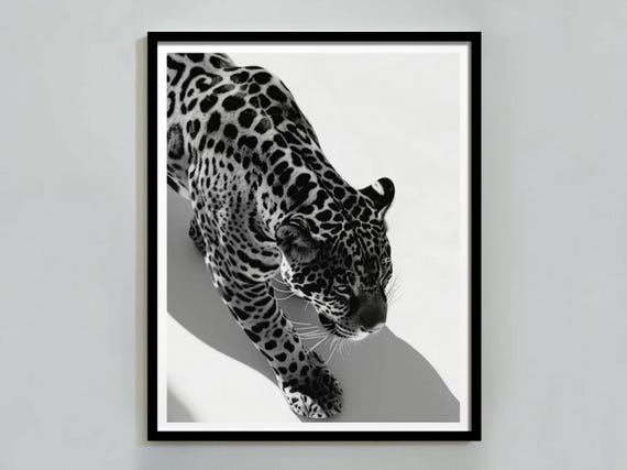 Black and White Leopard Print, Cheetah Poster, Vintage Photography, Hypebeast Wall Art, Digital Download