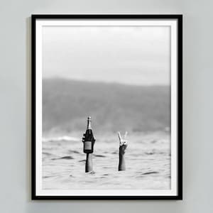 Woman With Wine in Beach Print, Feminist Poster, Bar Cart Print, Black and White, Alcohol Wall Art, Maximalist Room Decor, Digital Download