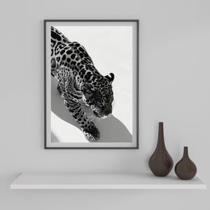 Black and White Leopard Print, Cheetah Poster, Vintage Photography, Hypebeast Wall Art, Digital Download