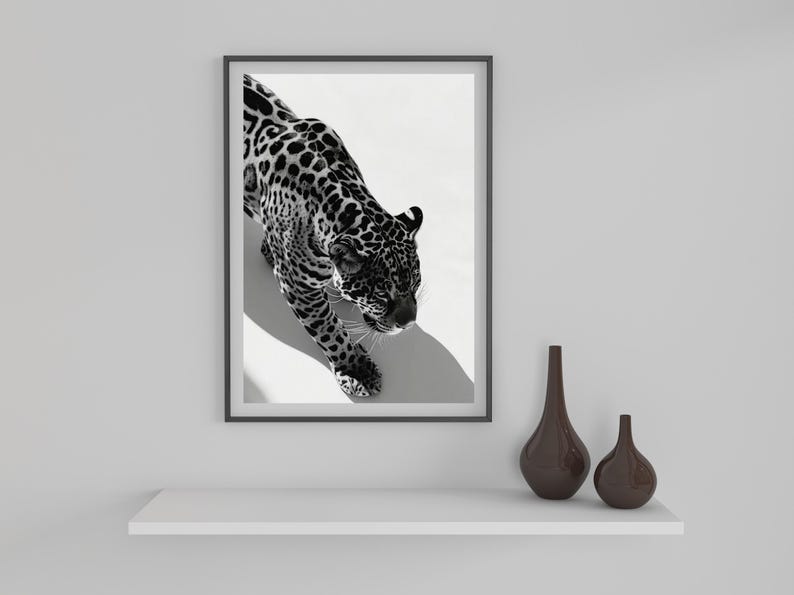 Black and White Leopard Print, Cheetah Poster, Vintage Photography, Hypebeast Wall Art, Digital Download