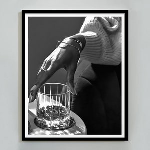 Whiskey Poster, Bar Cart Print, Zwart en Wit, Alcohol Wall Art, Vintage Bar Printable Wall Art, Dining English Pub Decor, Digitale Download