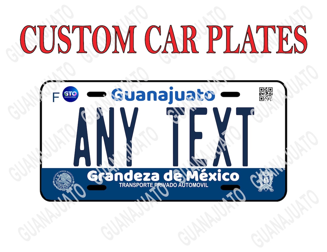 Placas Coche Estado De GUANAJUATO/ Placa Calidad/ Placa Etsy