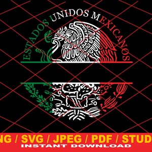 Monogram Shield Mexico Tricolor/ Shield Archive Mexico Tricolor/ Design Shield Mexico Monogram/ MONOGRAM MEXICO TRICOLOR/ Logo Mexico