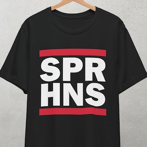 Super Hans SPR HNS Funny Peep Show T-Shirt - In the Style of Run DMC