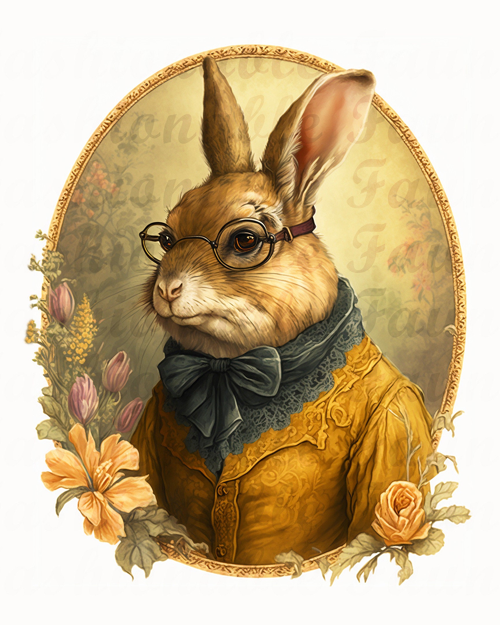 Gentleman Rabbit in Eyeglasses and Fancy Clothing, Well-dressed Rabbit ...