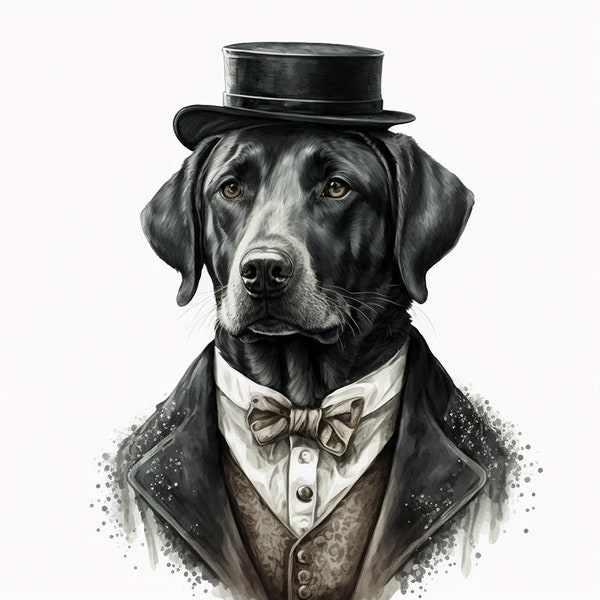Black Lab Clothing Art Etsy