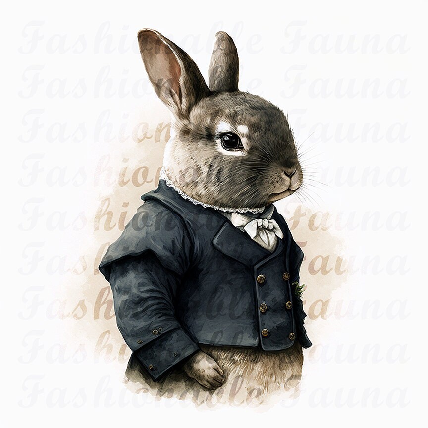 Bunny Wearing Clothes Drawing