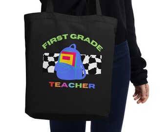 1st Grade Tote Bag, Back to School, First Grade Teacher Bestselling Tote Bag, Canvas Tote Bag for Teachers,