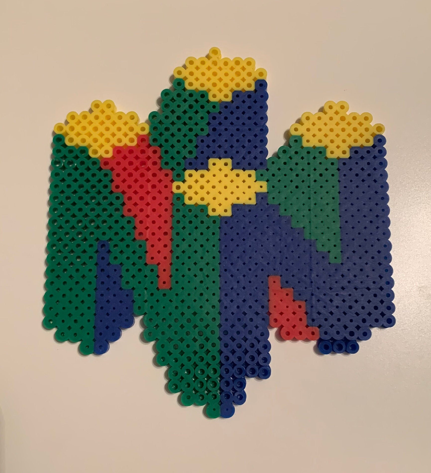 その他 beads art Zenitsu Agatsuma - Kandi Pad | Kandi Patterns, Fuse Bead