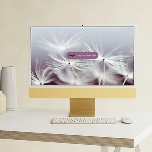 Desktop Wallpaper Computer Screen Saver Grey Dandelion Photographic - Etsy