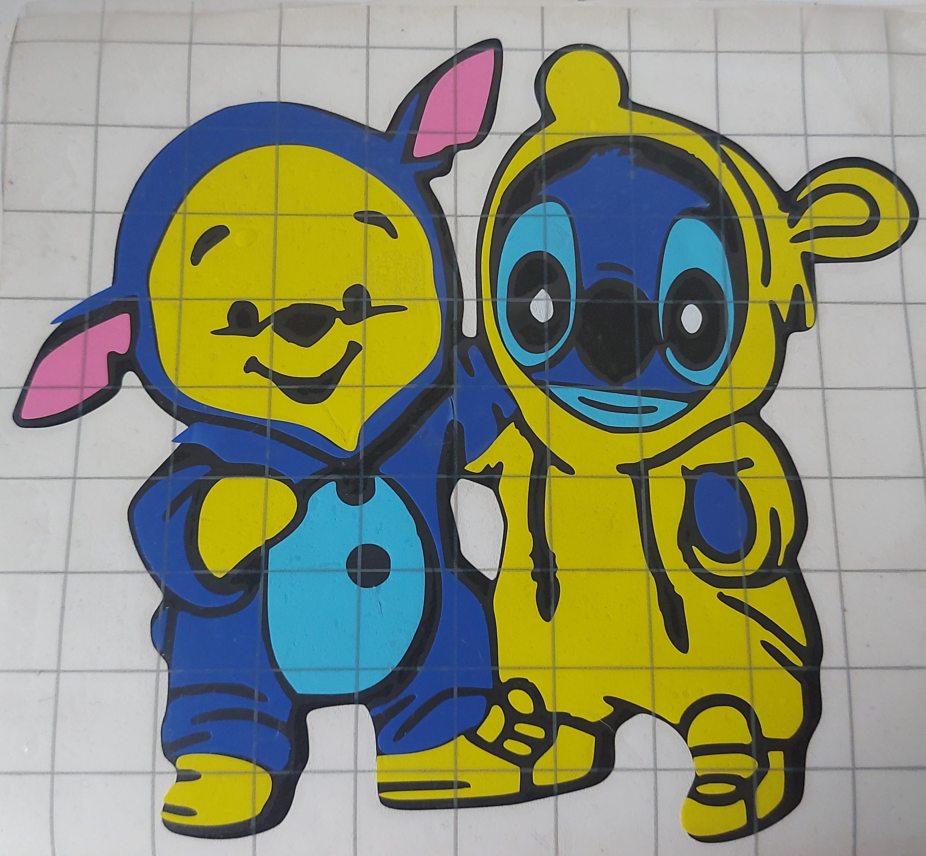 Stitch and Pooh Sticker Etsy