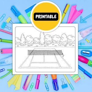 Tennis Coloring Pages for Kids Ages 4-8 | Printable Coloring Book With ...