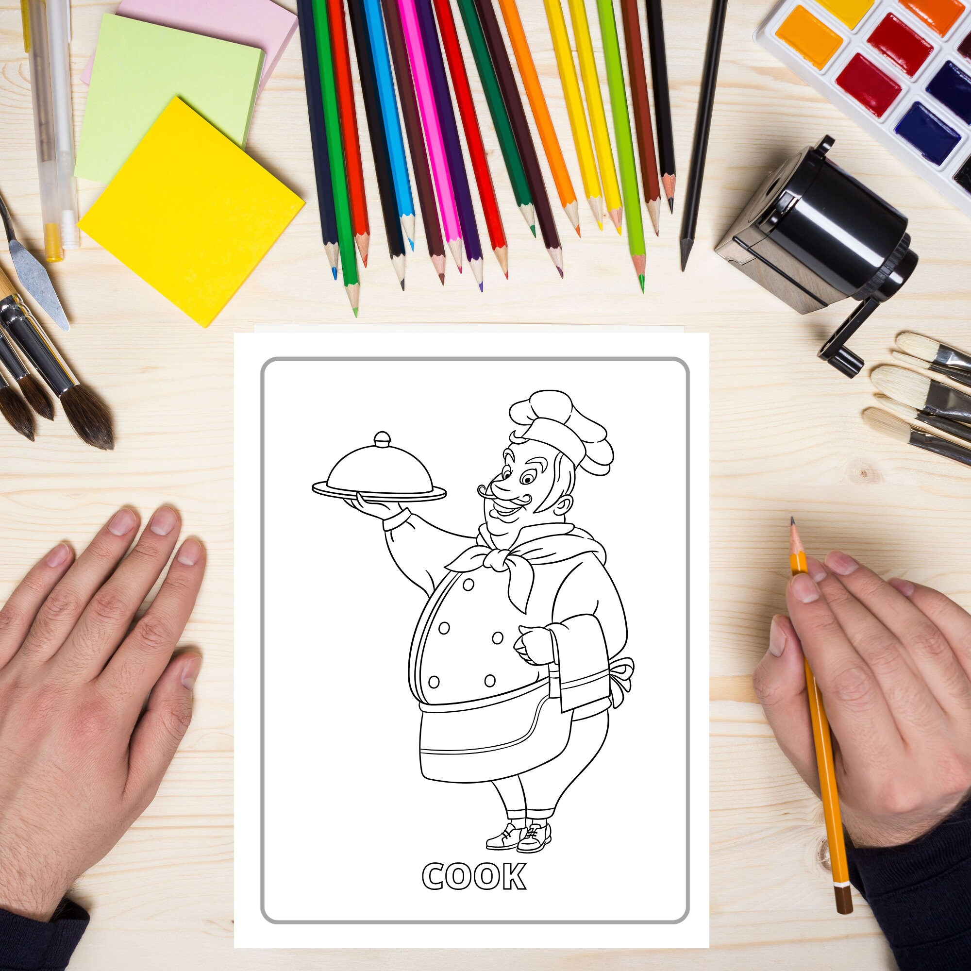 Community Feeding Program Coloring Community Helpers Coloring Pages for Kids Ages 4-8 by Inkhorse ...
