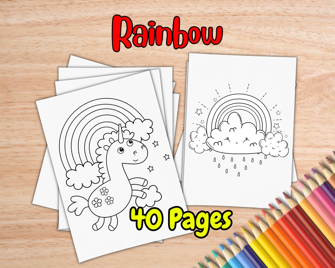Rainbow Coloring Pages for Kids Ages 3-8 by Inkhorse Publishing | Kids ...