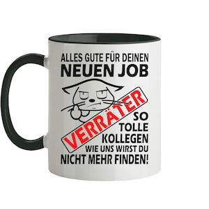 Farewell gift colleague | All the best for your new job | Farewell job change - mug with saying two-tone