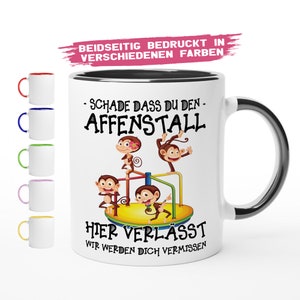 It&#39;s a pity that you are leaving the monkey house here | Farewell gift colleague for leaving job change - mug two-tone