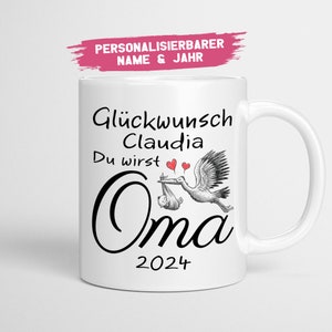 Tazza della nonna con annuncio di gravidanza | Sarai una nonna personalizzata per i futuri nonni