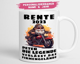 Cadeau de moto de pension de motard pour la tasse de grand-père de motard à la retraite